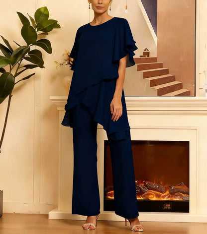 Ensemble ample en mousseline unie