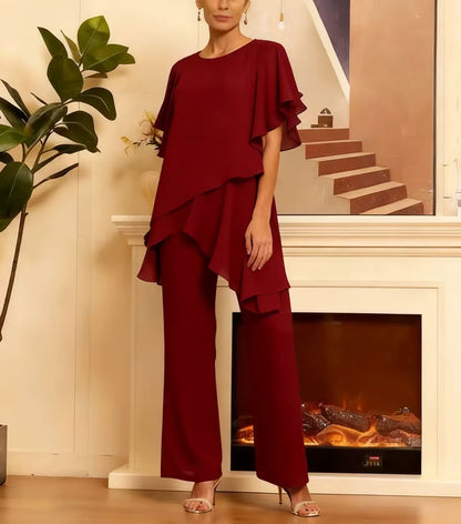 Ensemble ample en mousseline unie