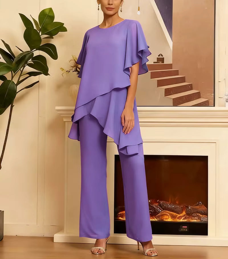 Ensemble ample en mousseline unie