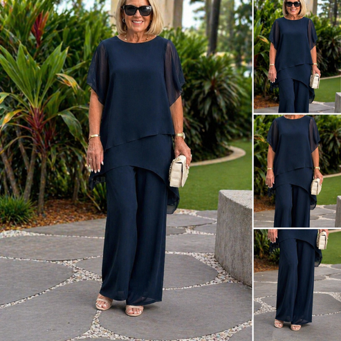 Ensemble ample en mousseline unie