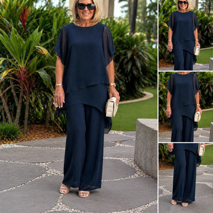 Ensemble ample en mousseline unie